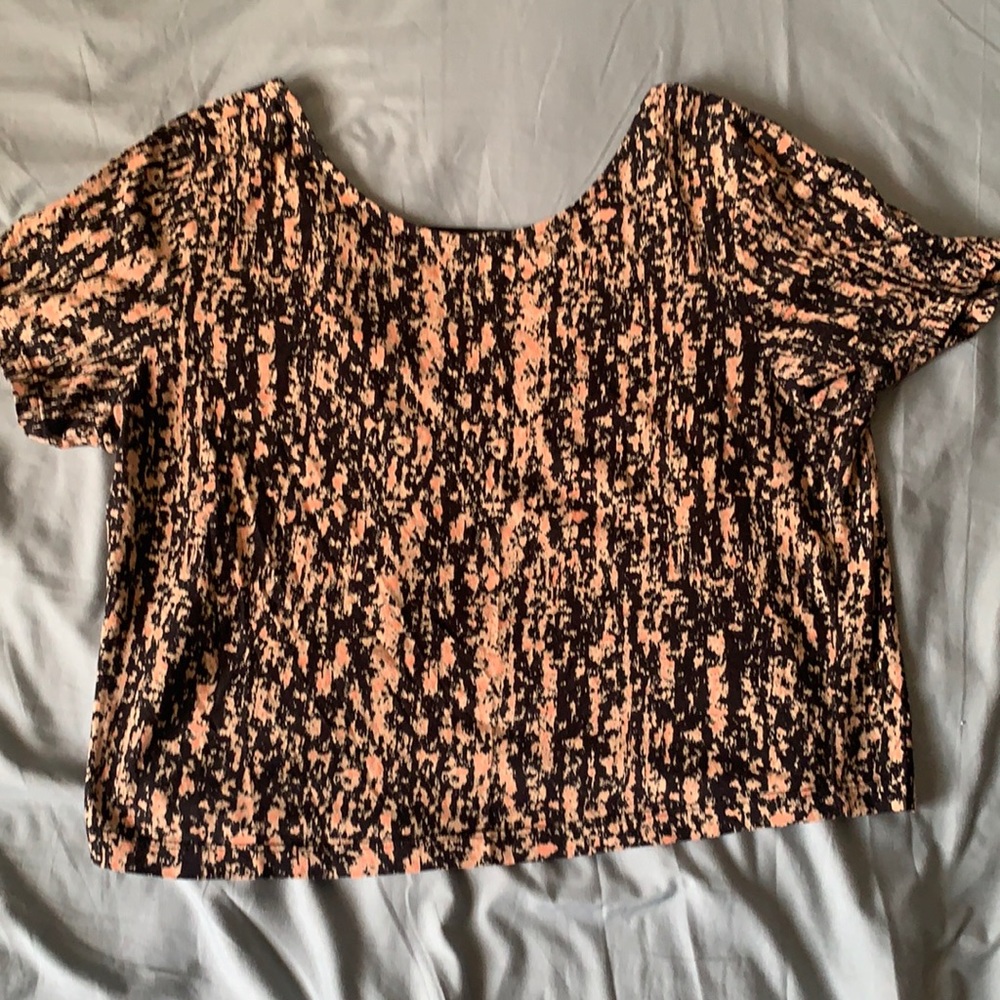 Theory open back crop top size L